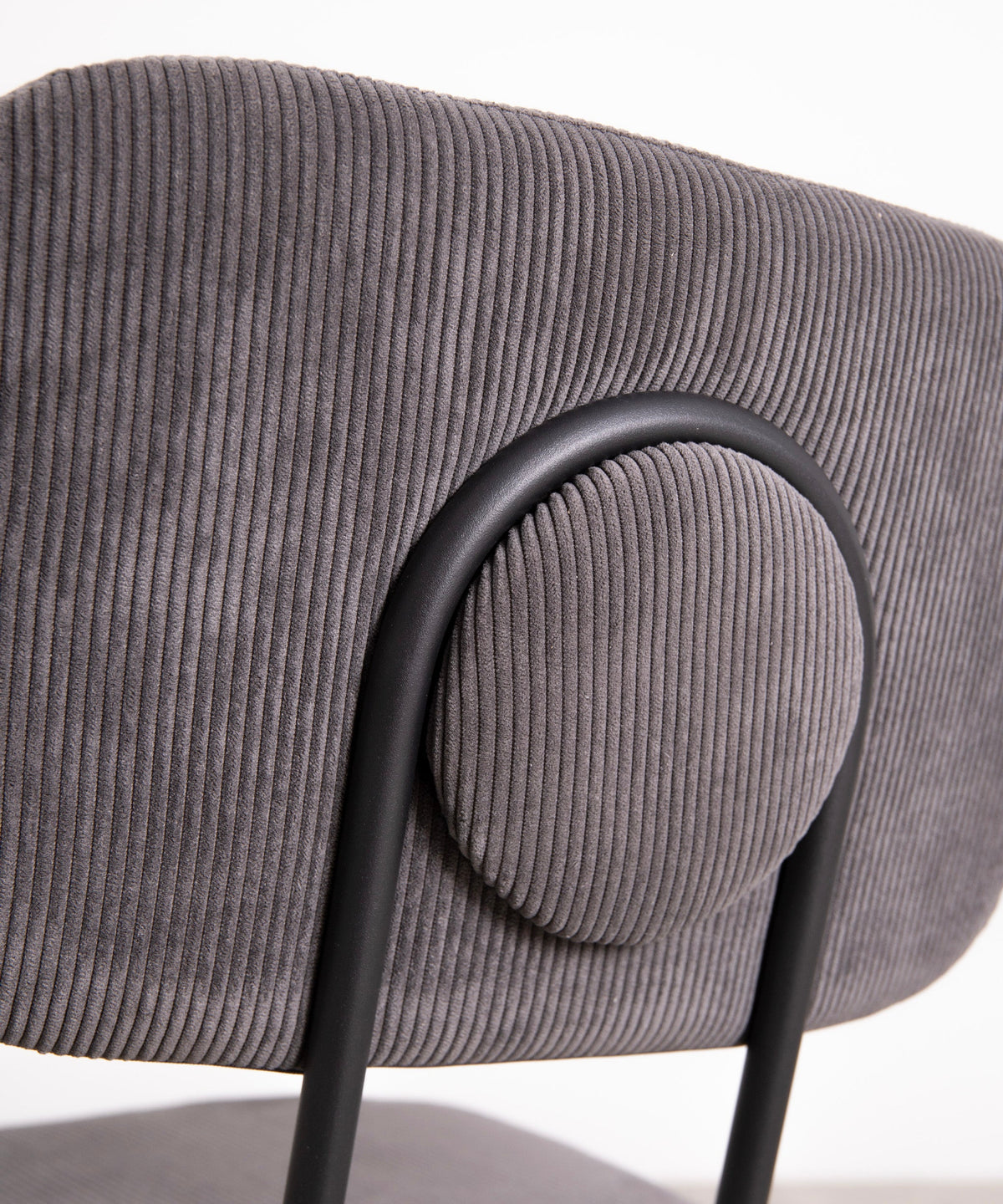 Chaise de salle à manger en tissu et métal Jimena