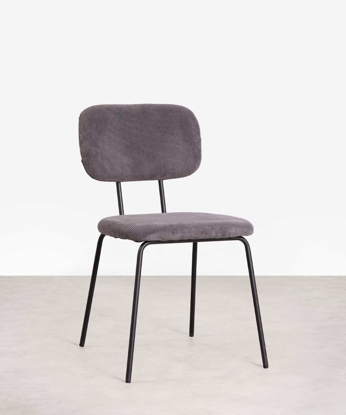 Chaise de salle à manger en tissu et métal Jimena