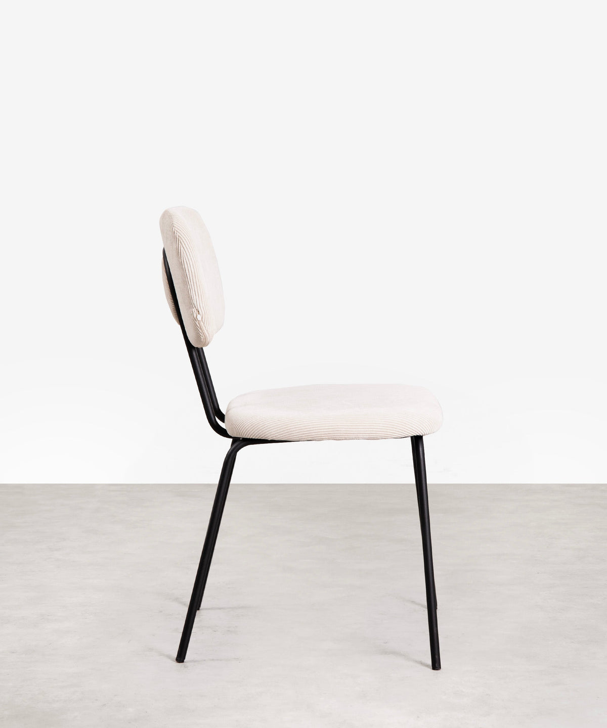 Chaise de salle à manger en tissu et métal Jimena