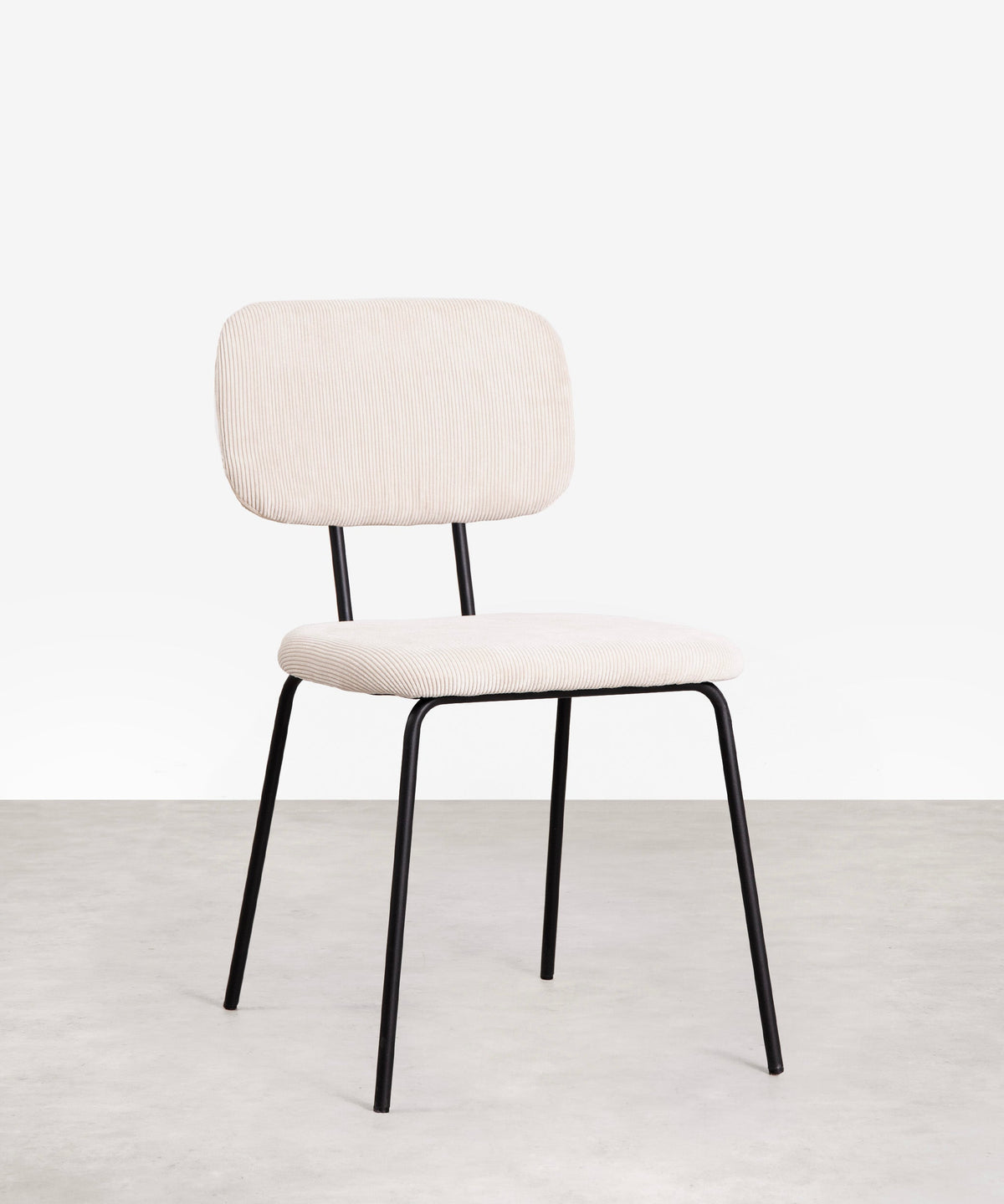 Chaise de salle à manger en tissu et métal Jimena