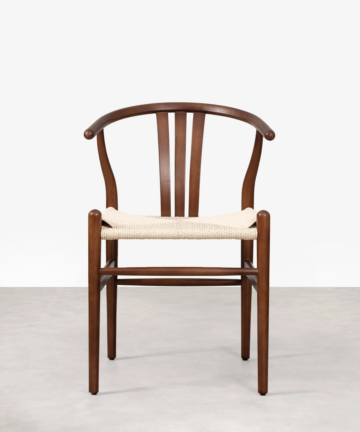 Chaise de salle à manger en bois et corde tressée Leena