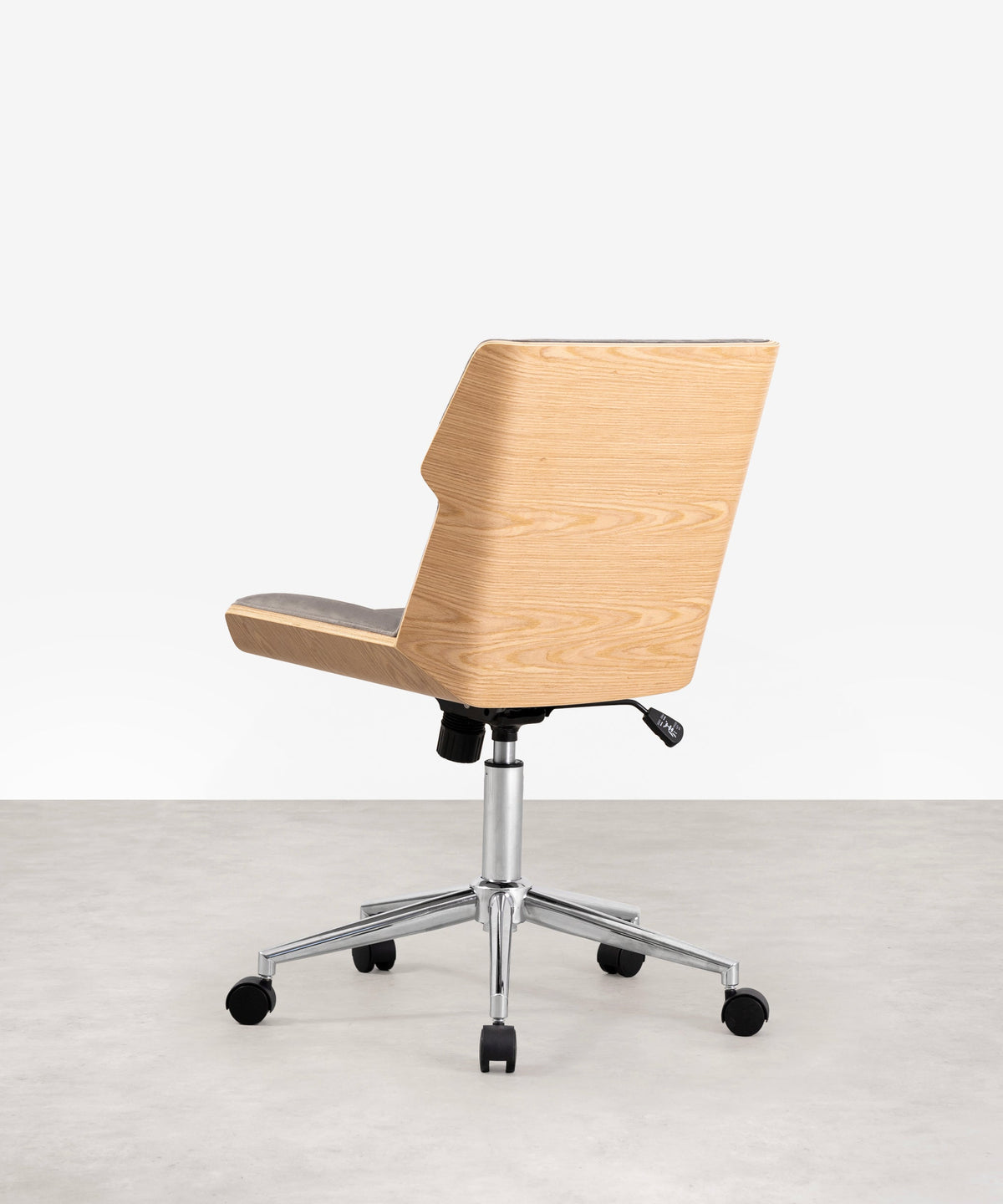 Chaise de bureau en tissu et bois Lenox