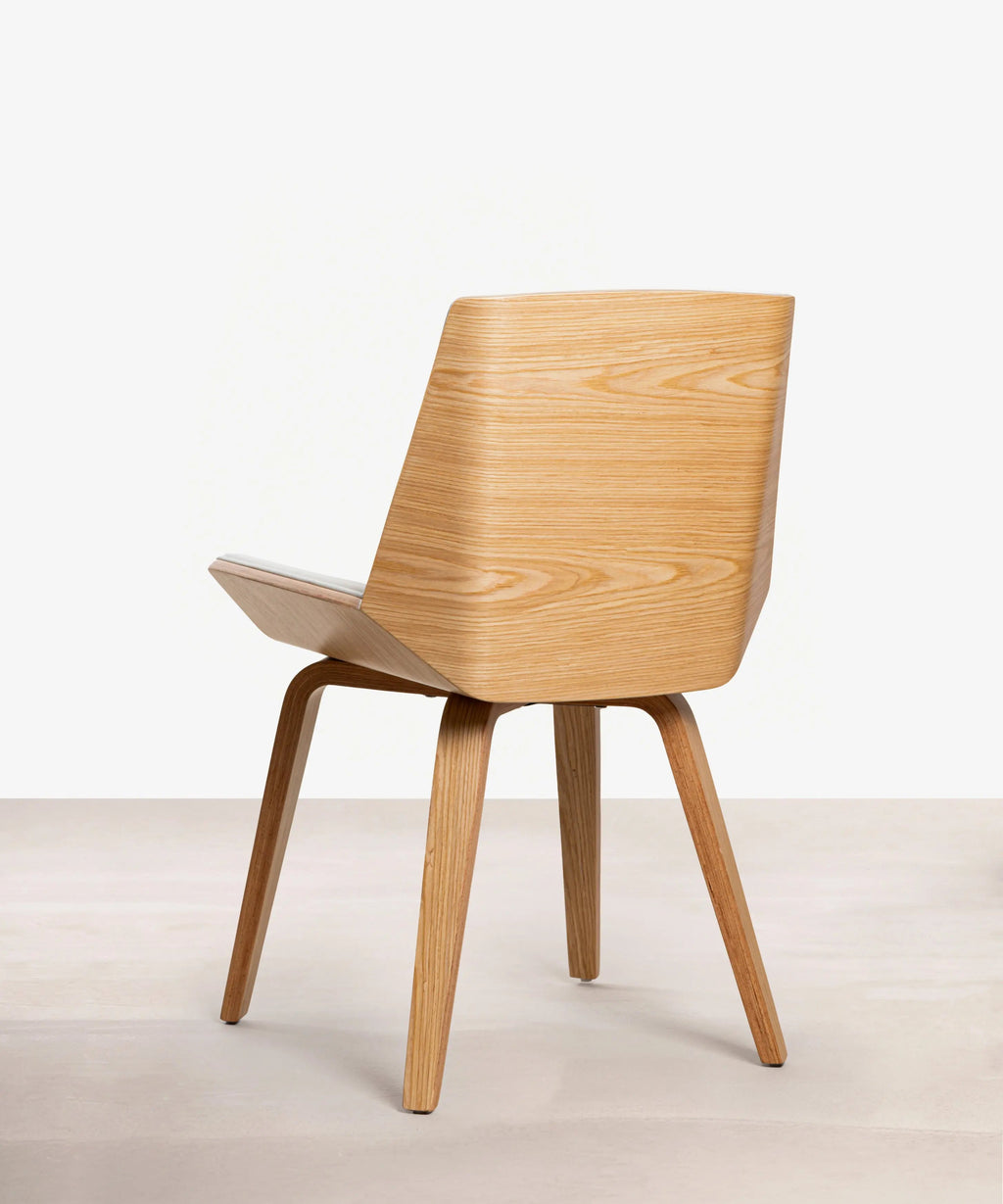 Chaise de salle à manger en bois et similicuir Lyssa