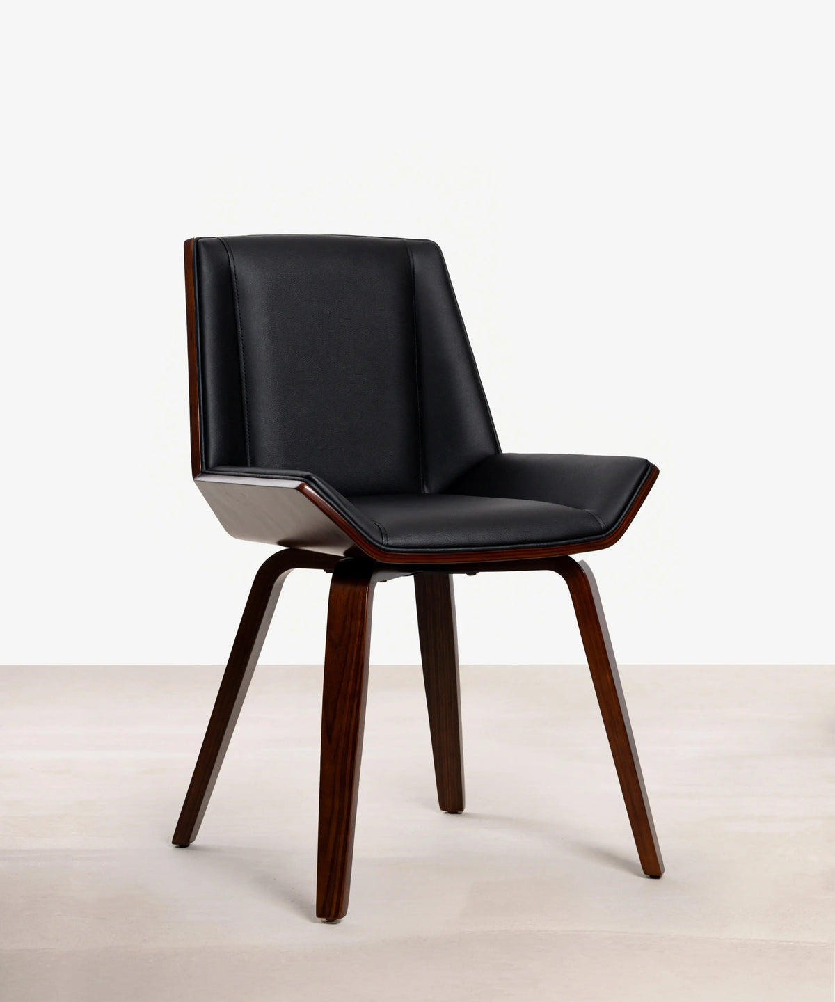 Chaise de salle à manger en bois et similicuir Lyssa