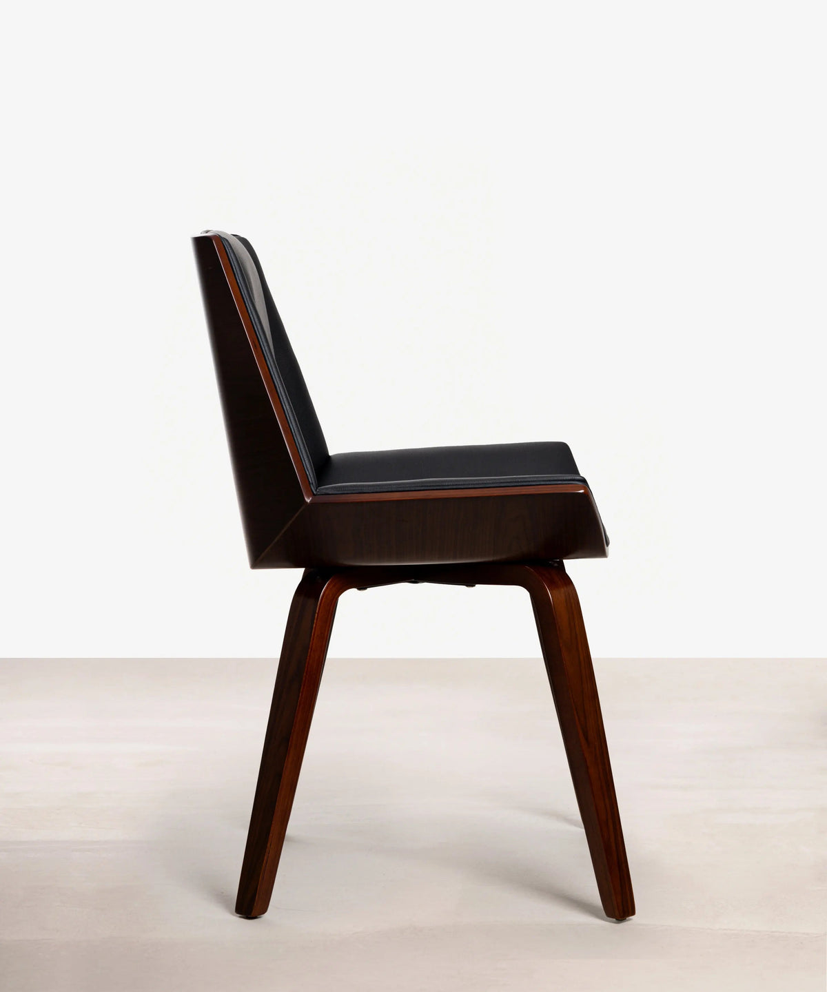 Chaise de salle à manger en bois et similicuir Lyssa