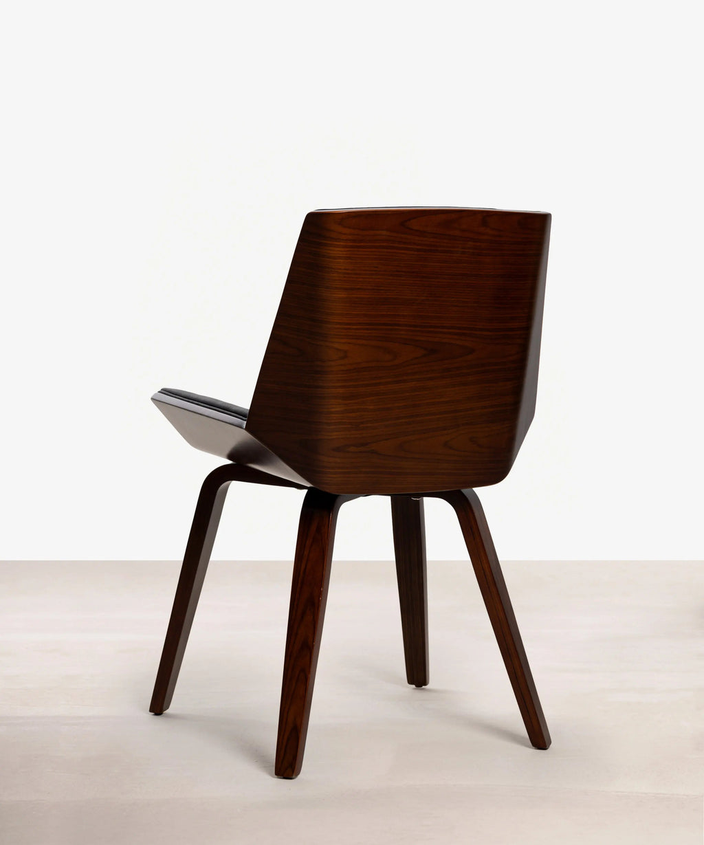 Chaise de salle à manger en bois et similicuir Lyssa