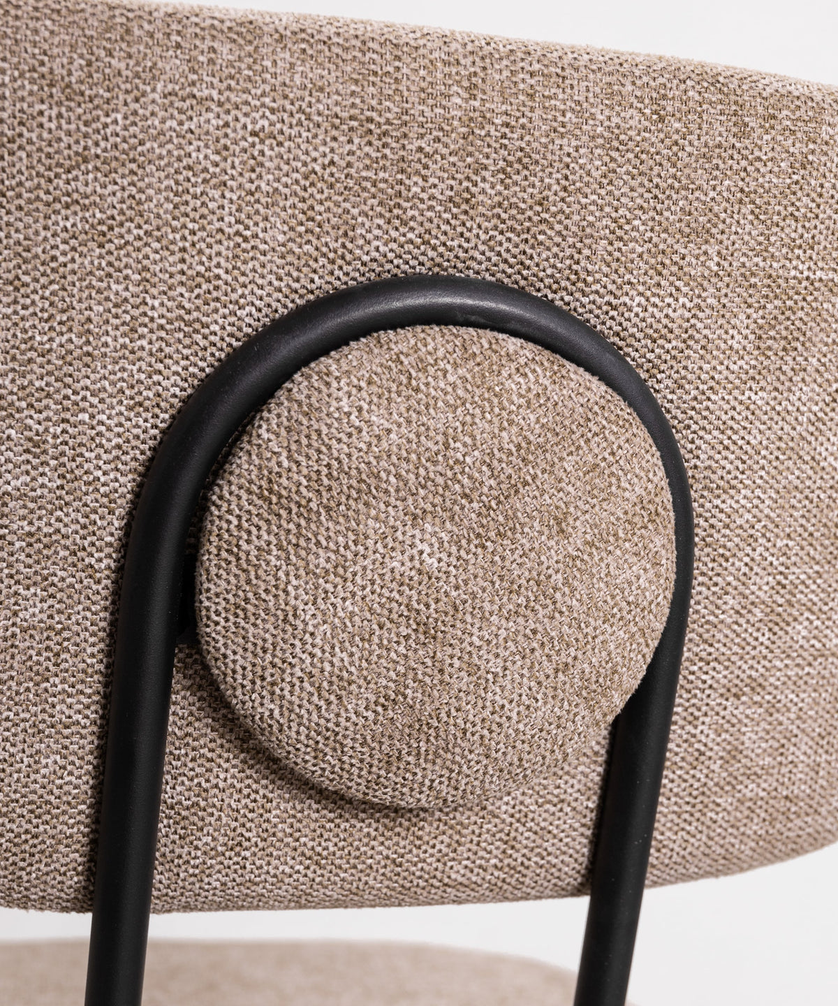 Chaise de salle à manger en tissu et métal Manuela