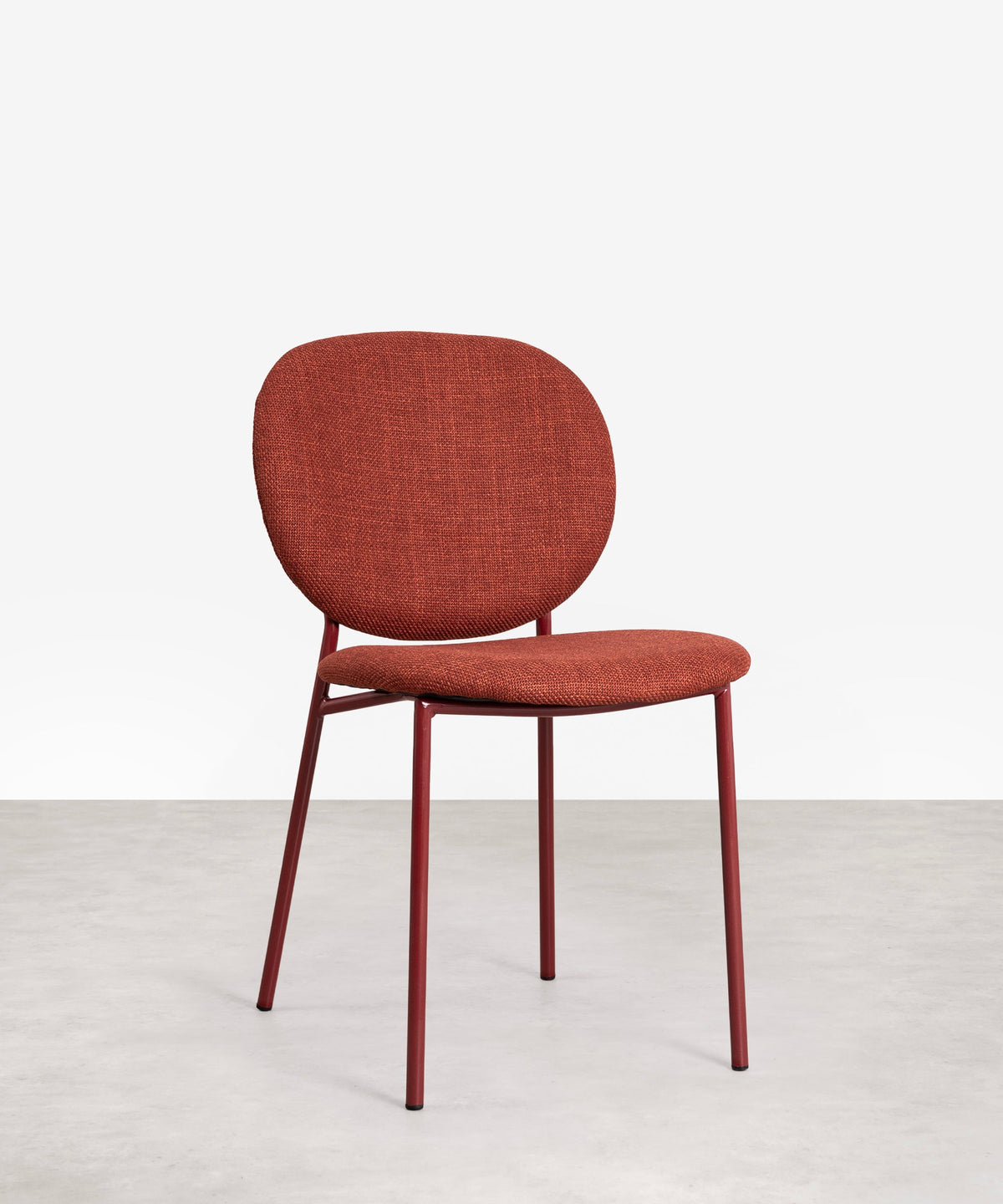 Chaise de salle à manger en tissu et métal Maruchi