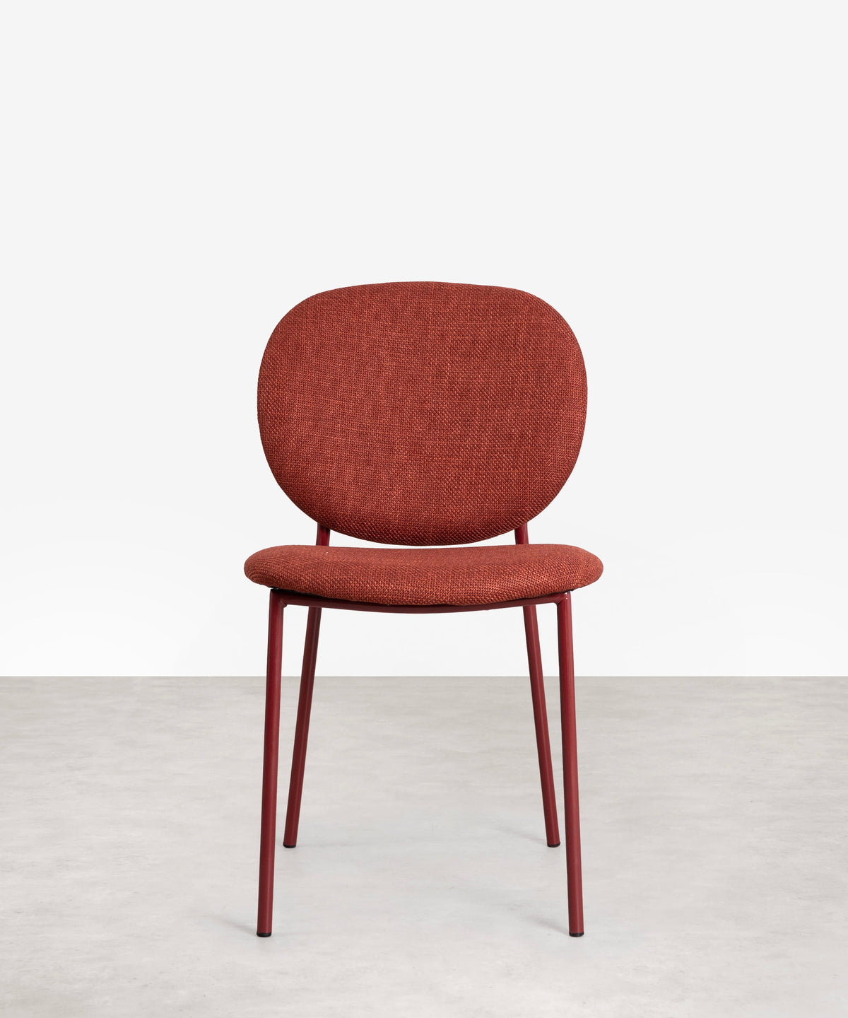 Chaise de salle à manger en tissu et métal Maruchi