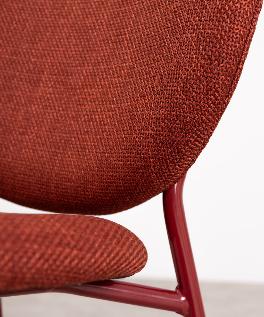 Chaise de salle à manger en tissu et métal Maruchi