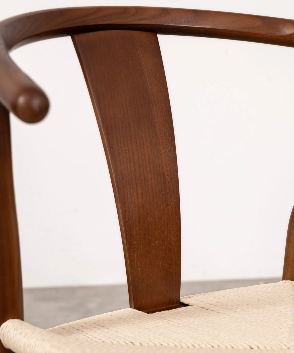 Chaise de salle à manger en bois et corde tressée Nordeco