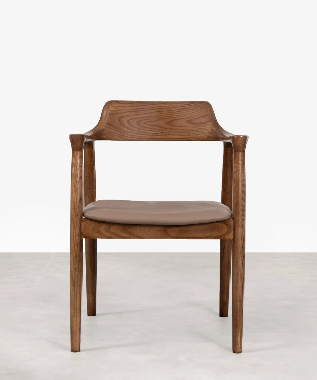 Chaise de salle à manger en bois et similicuir Denver