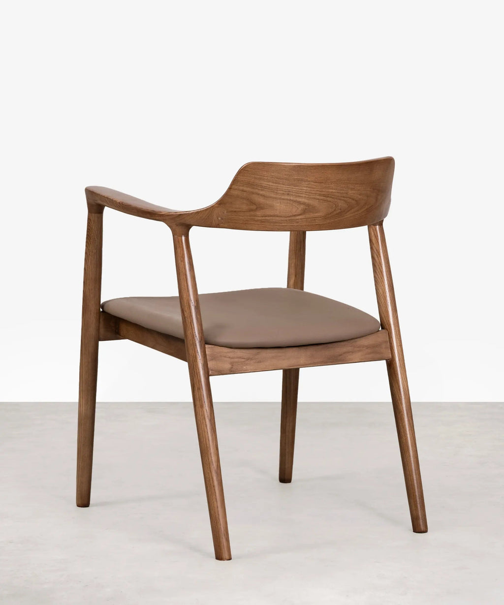 Chaise de salle à manger en bois et similicuir Denver
