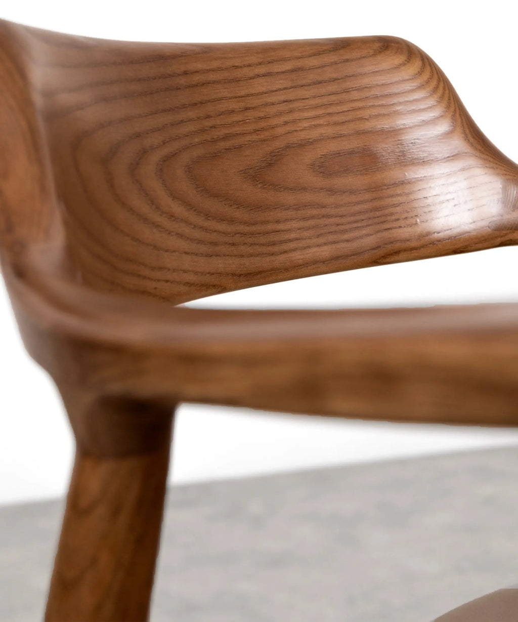 Chaise de salle à manger en bois et similicuir Denver