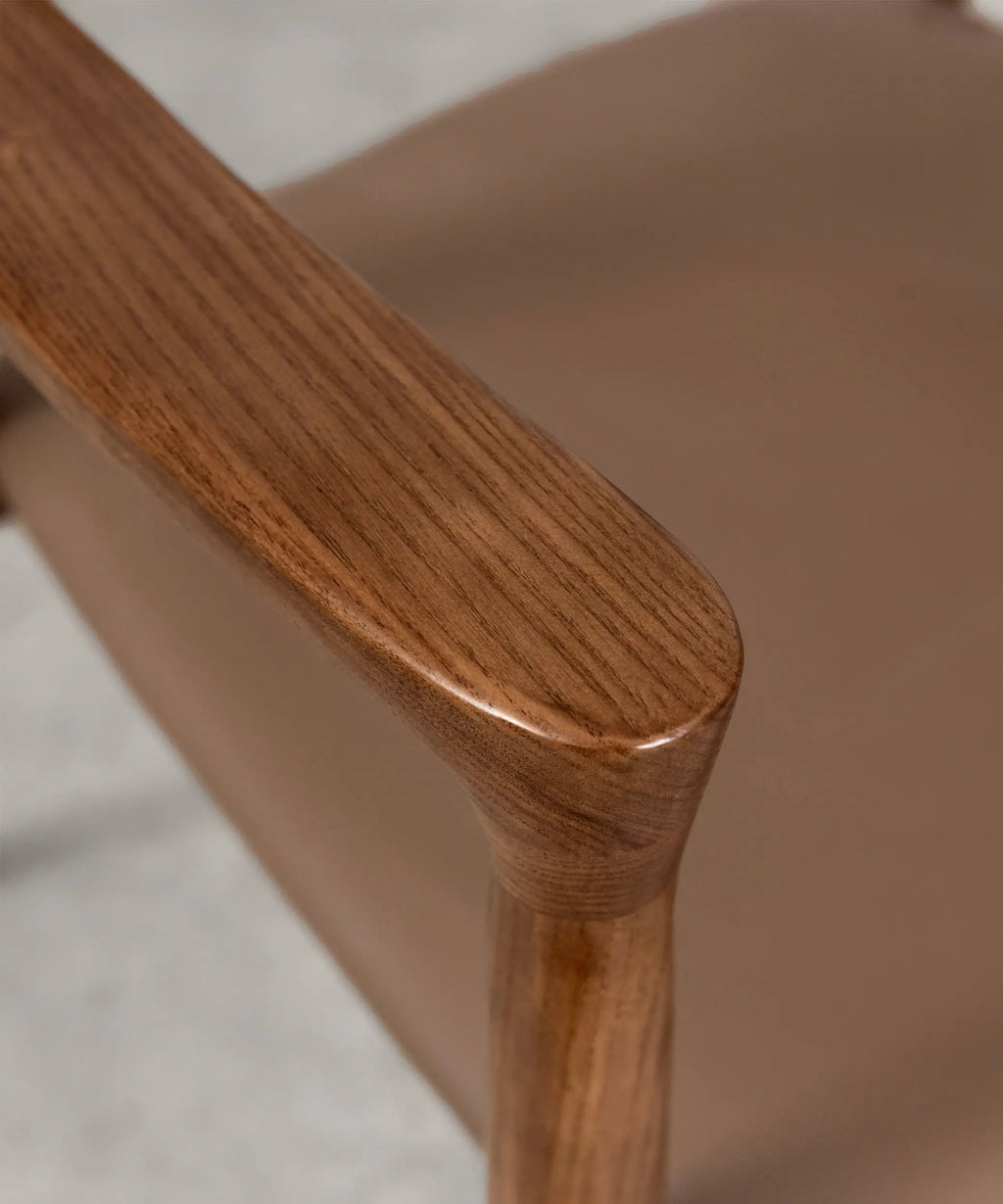 Chaise de salle à manger en bois et similicuir Denver
