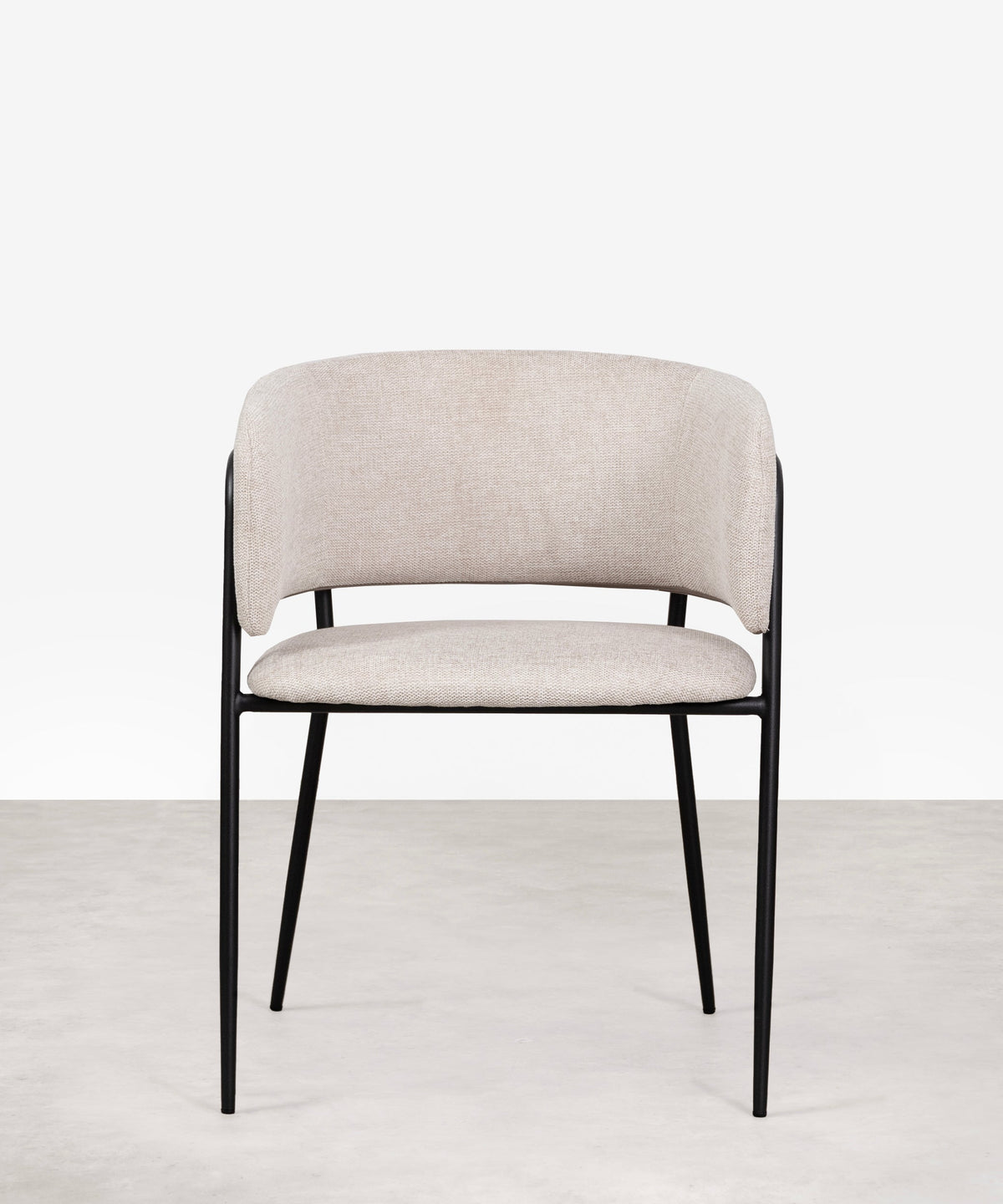 Chaise de salle à manger en tissu et métal Teresa
