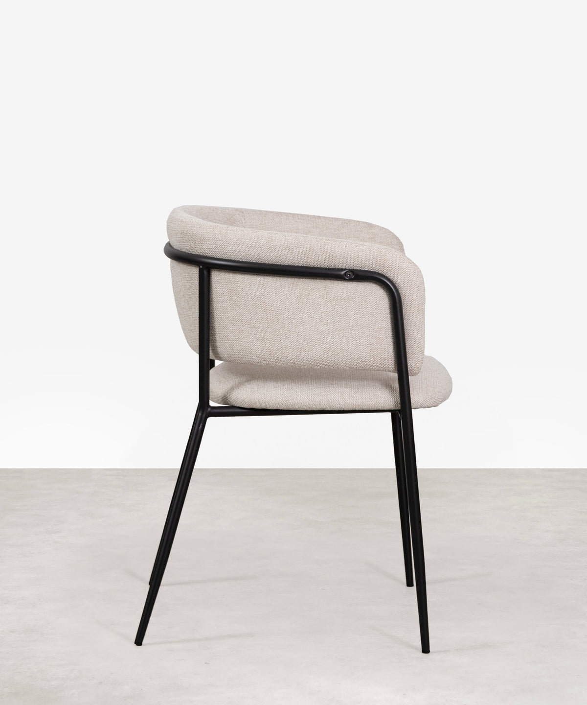Chaise de salle à manger en tissu et métal Teresa