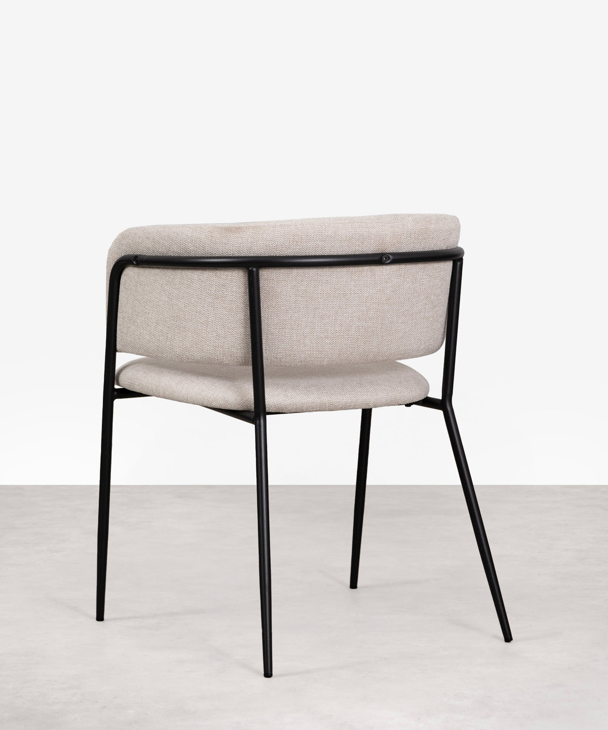 Chaise de salle à manger en tissu et métal Teresa
