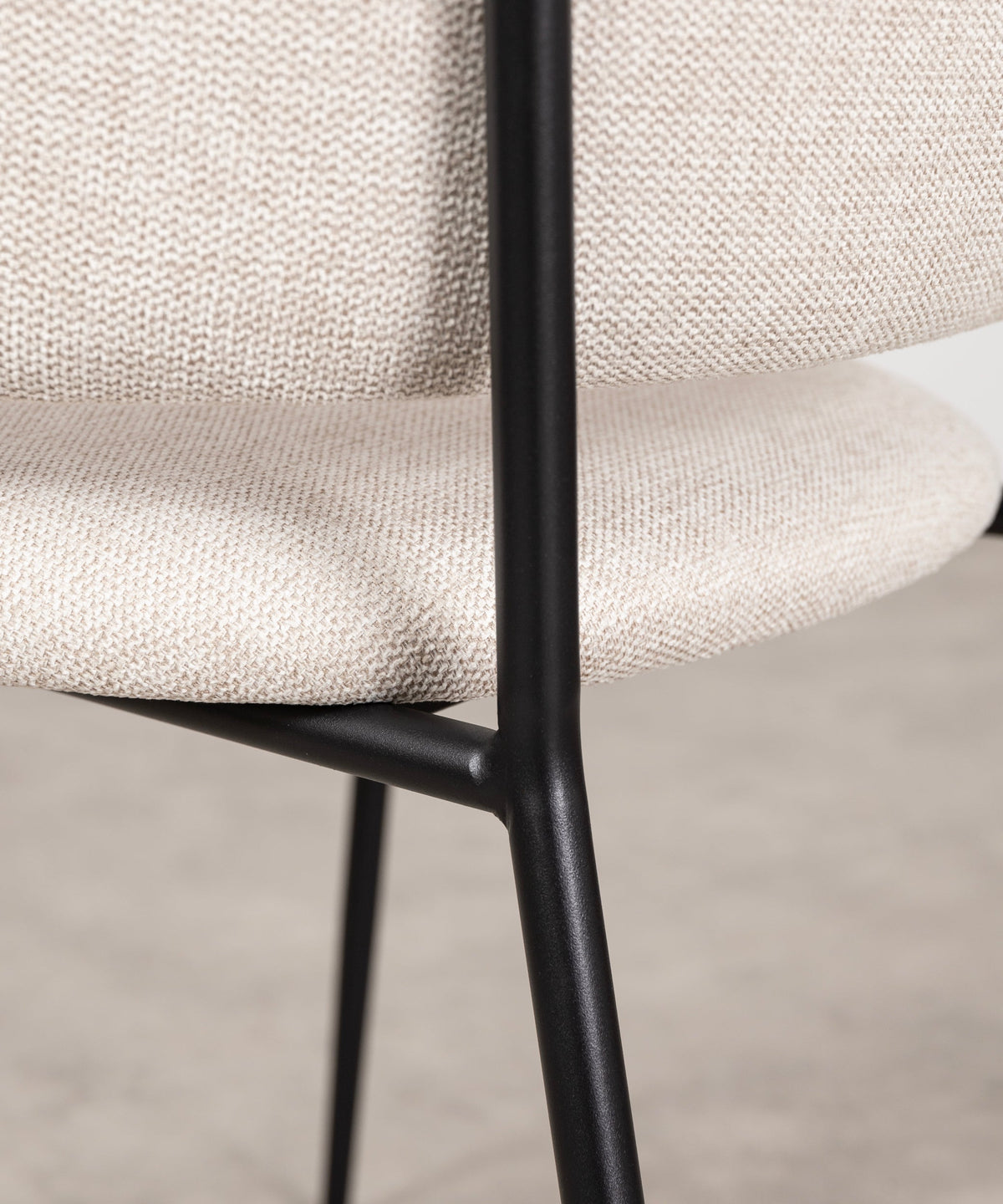 Chaise de salle à manger en tissu et métal Teresa