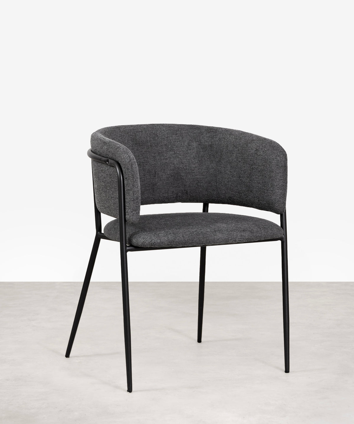 Chaise de salle à manger en tissu et métal Teresa