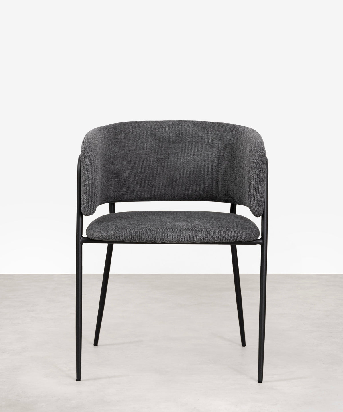 Chaise de salle à manger en tissu et métal Teresa