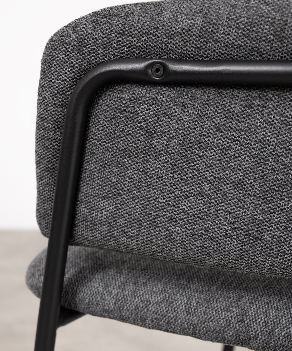 Chaise de salle à manger en tissu et métal Teresa