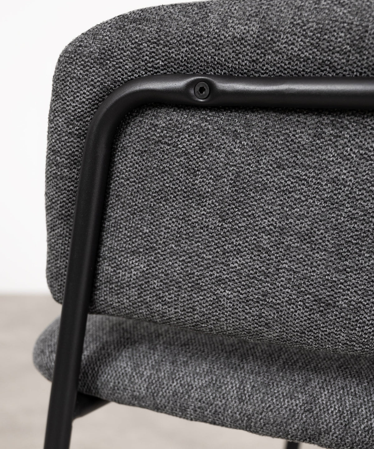 Chaise de salle à manger en tissu et métal Teresa