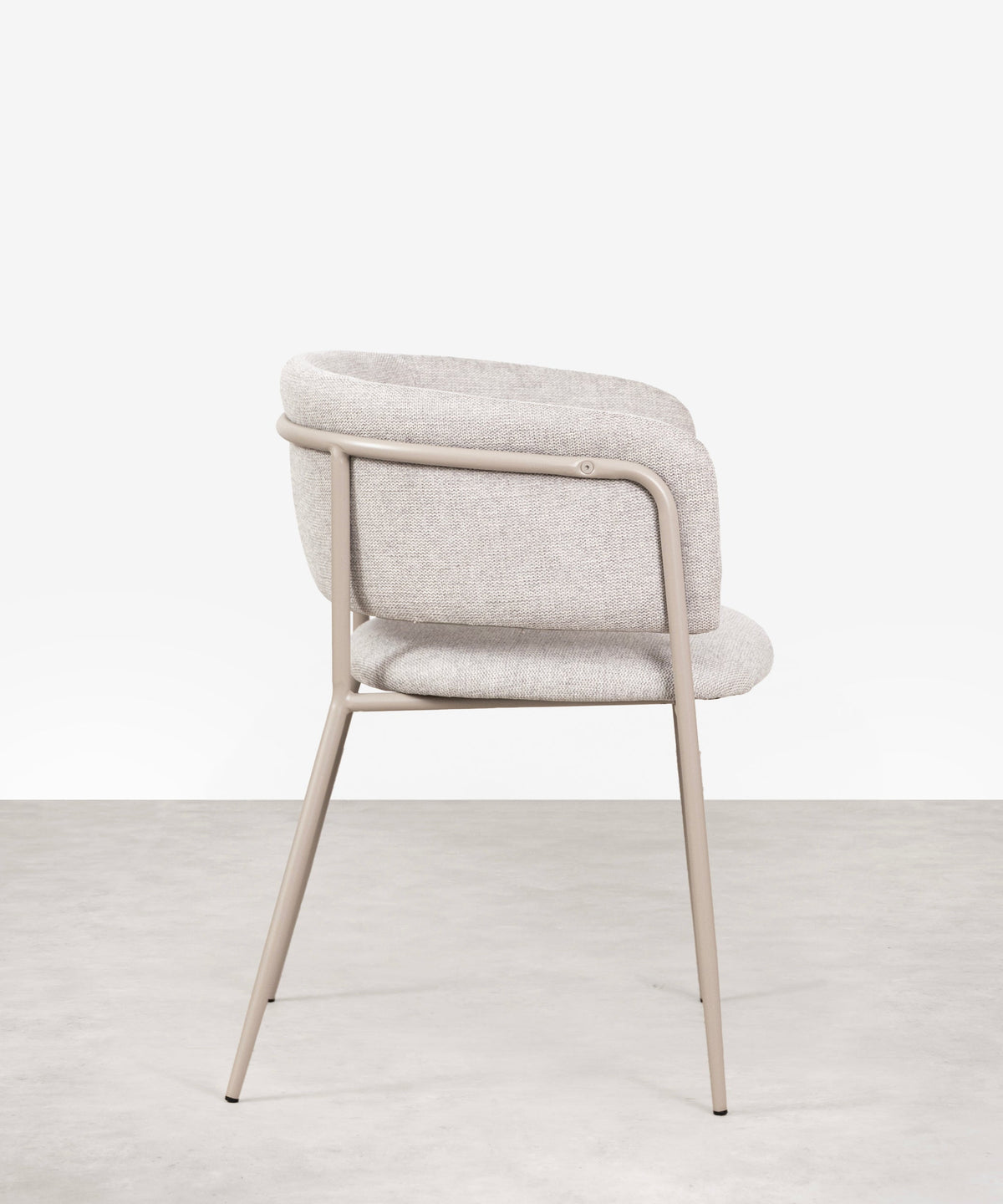 Chaise de salle à manger en tissu et métal Teresa