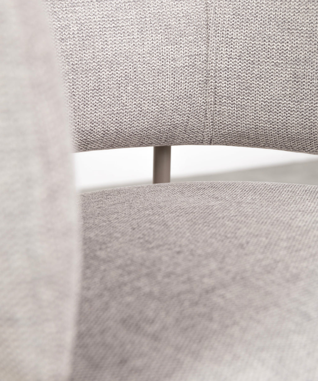Chaise de salle à manger en tissu et métal Teresa