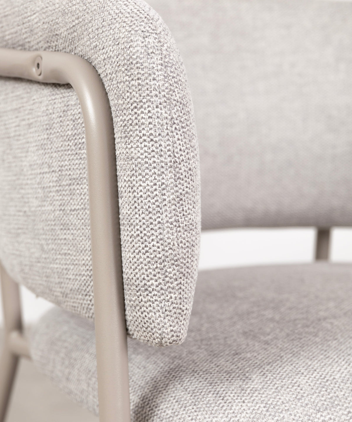 Chaise de salle à manger en tissu et métal Teresa