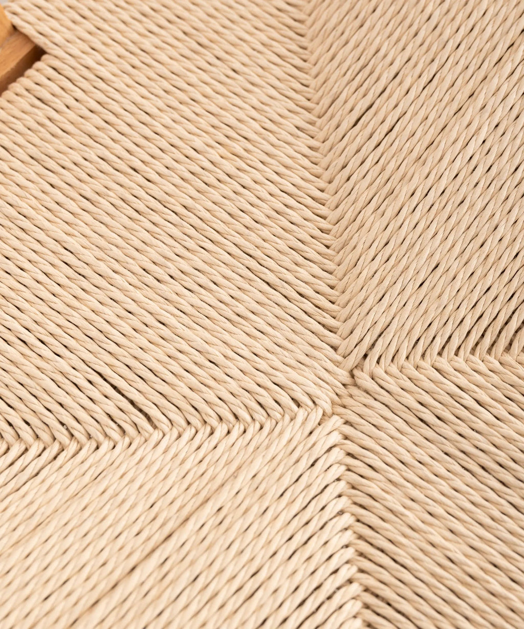 Chaise de salle à manger en bois et corde tressée Uish