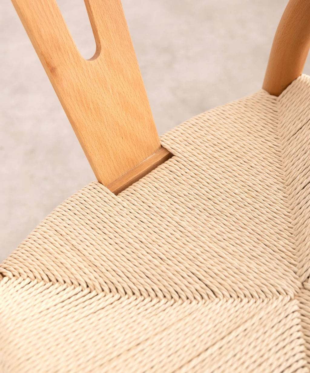 Chaise de salle à manger en bois et corde tressée Uish