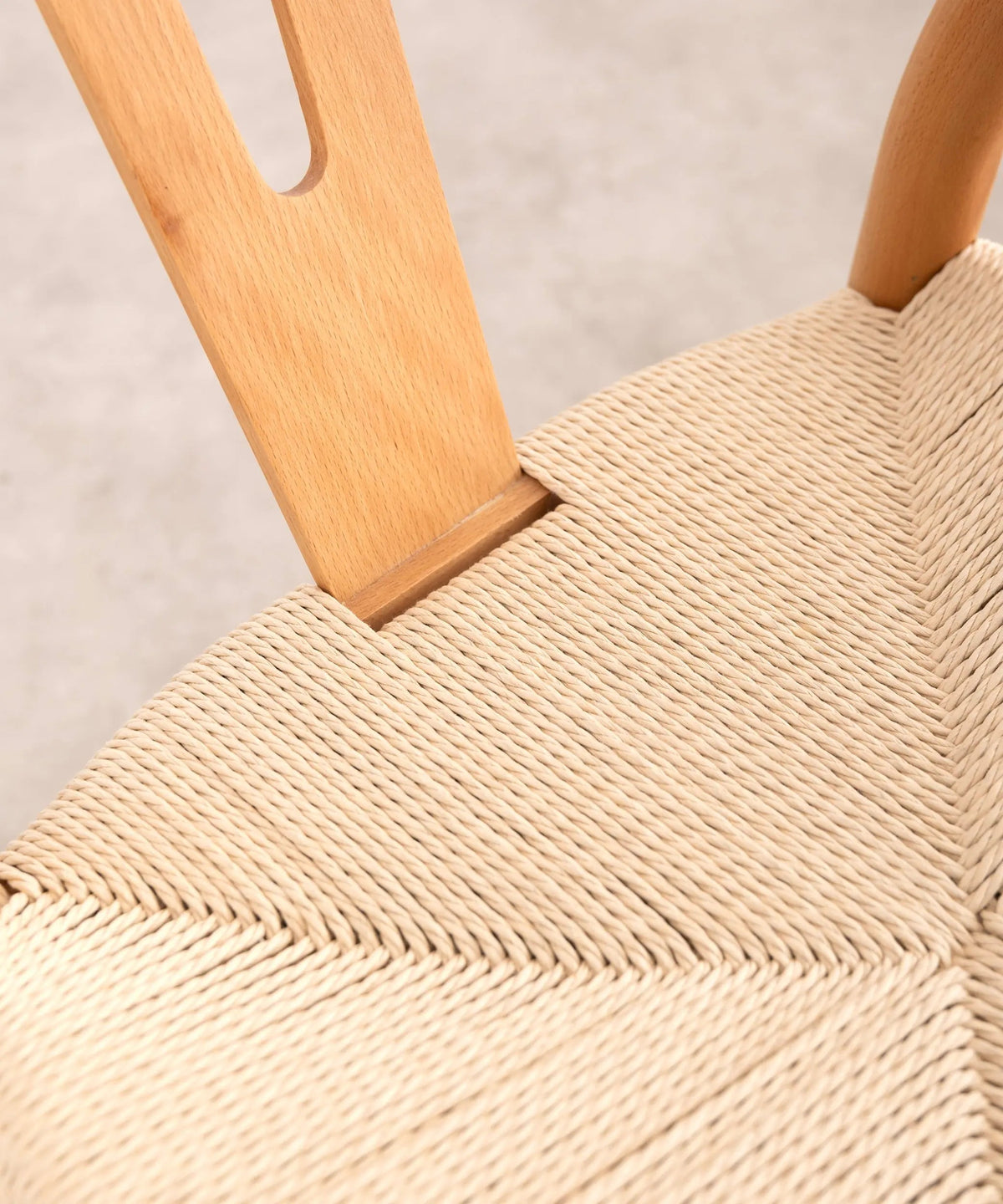Chaise de salle à manger en bois et corde tressée Uish