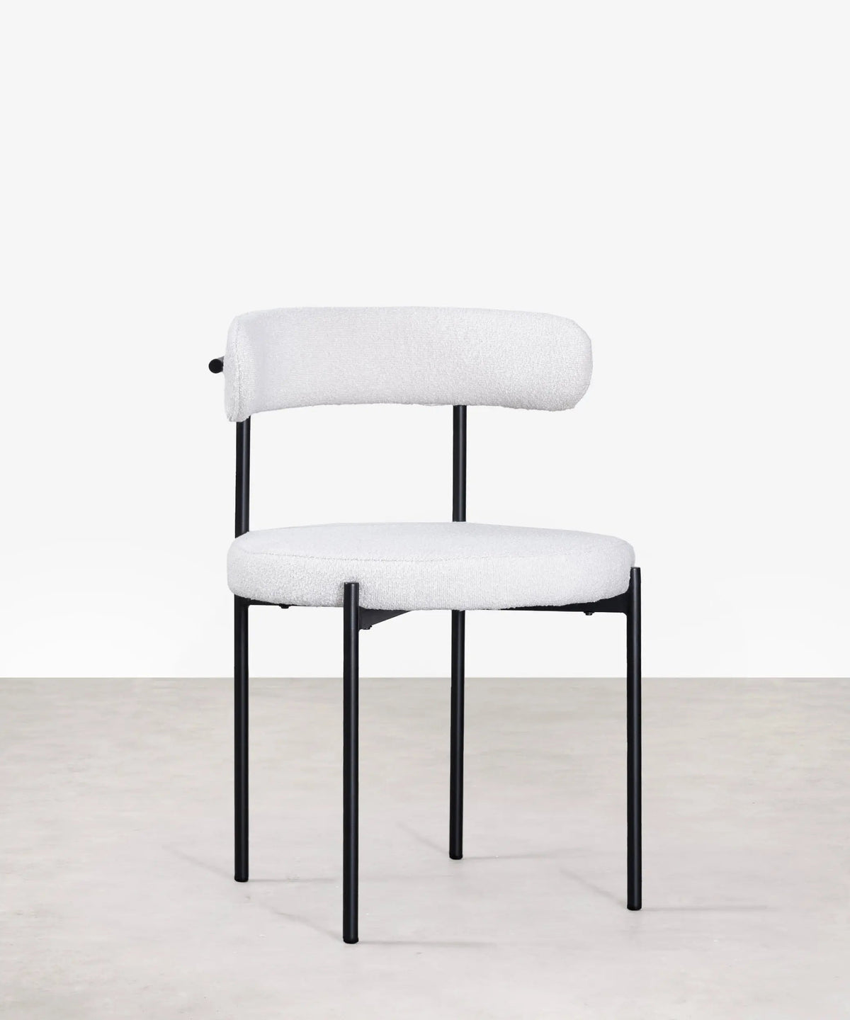 Chaise de salle à manger en tissu et métal Alexia