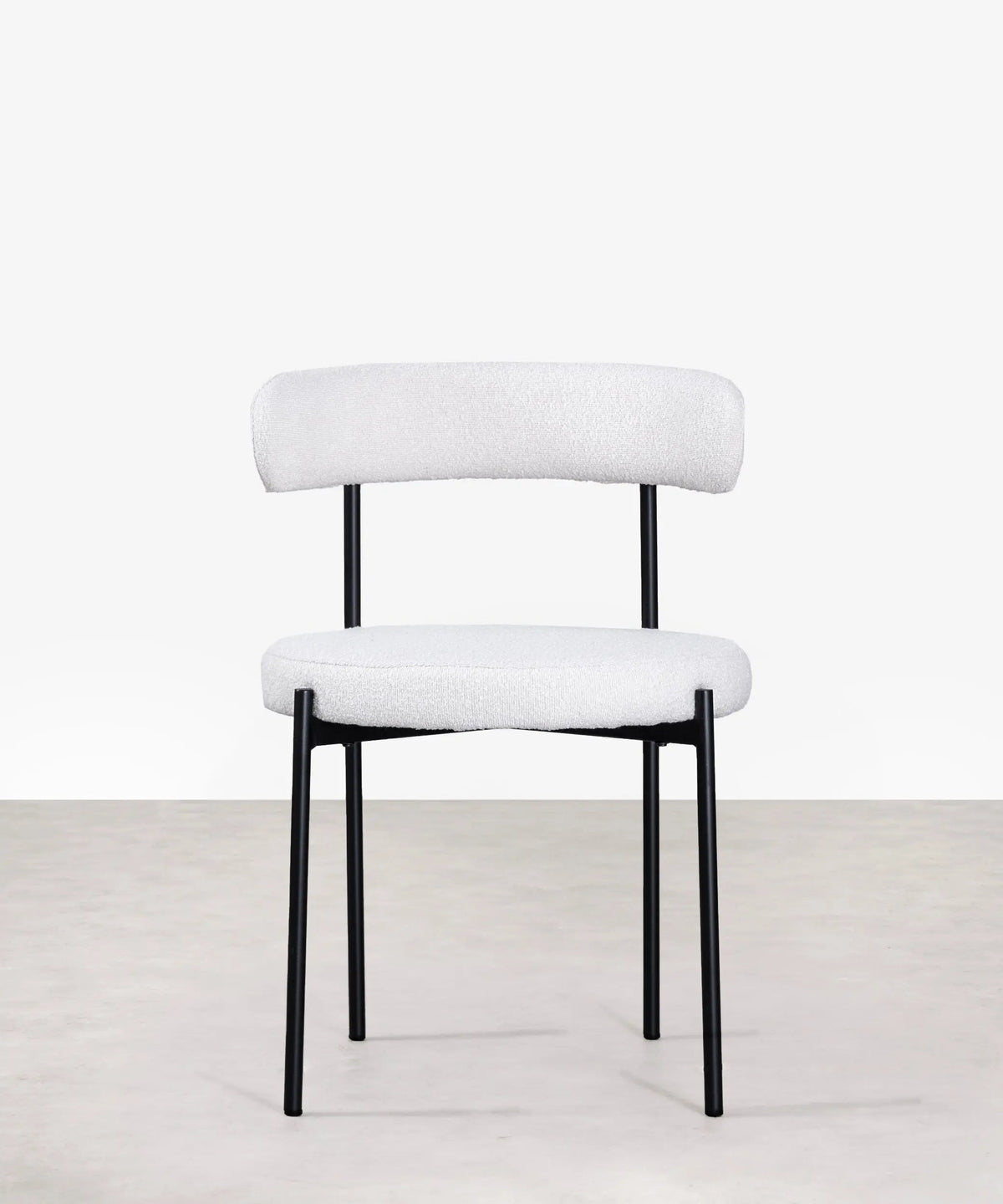 Chaise de salle à manger en tissu et métal Alexia