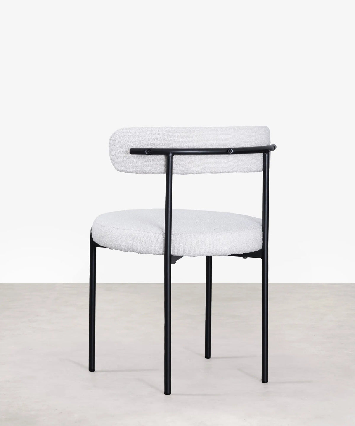 Chaise de salle à manger en tissu et métal Alexia