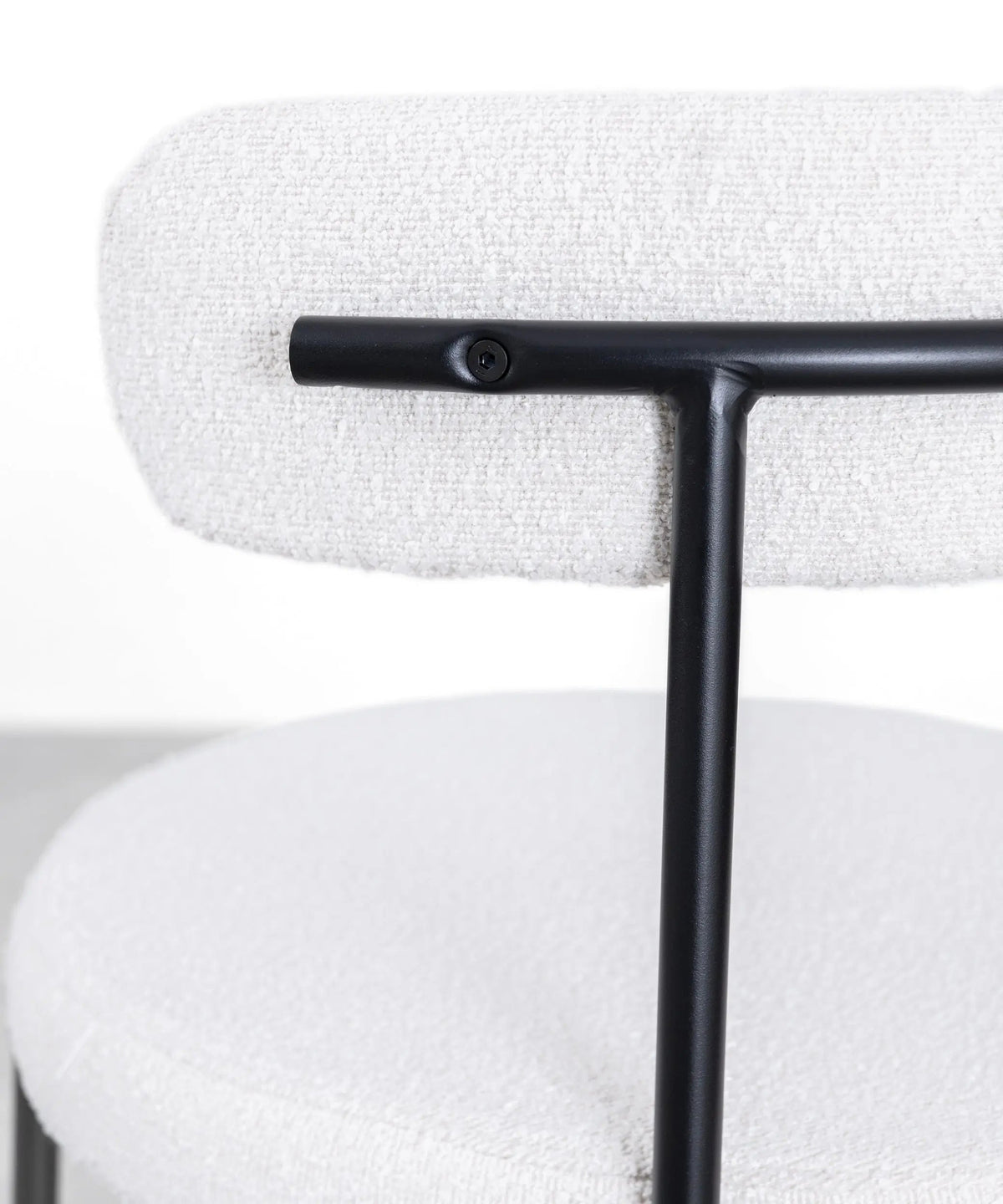 Chaise de salle à manger en tissu et métal Alexia