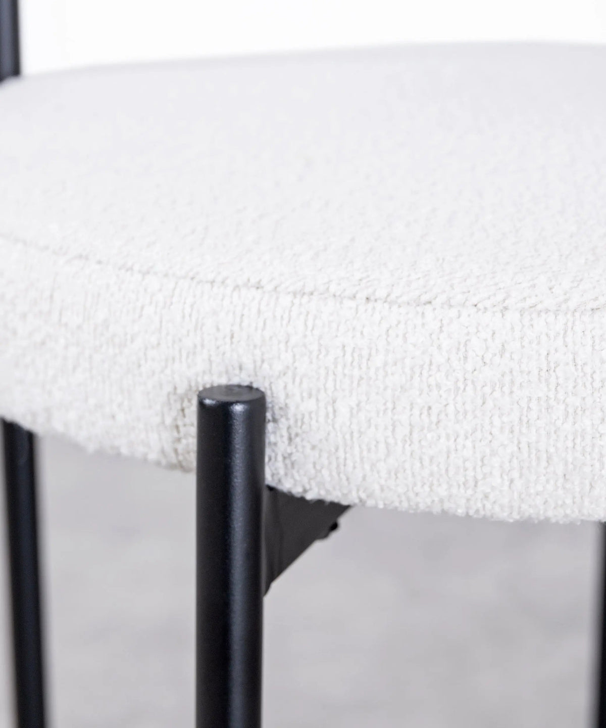 Chaise de salle à manger en tissu et métal Alexia