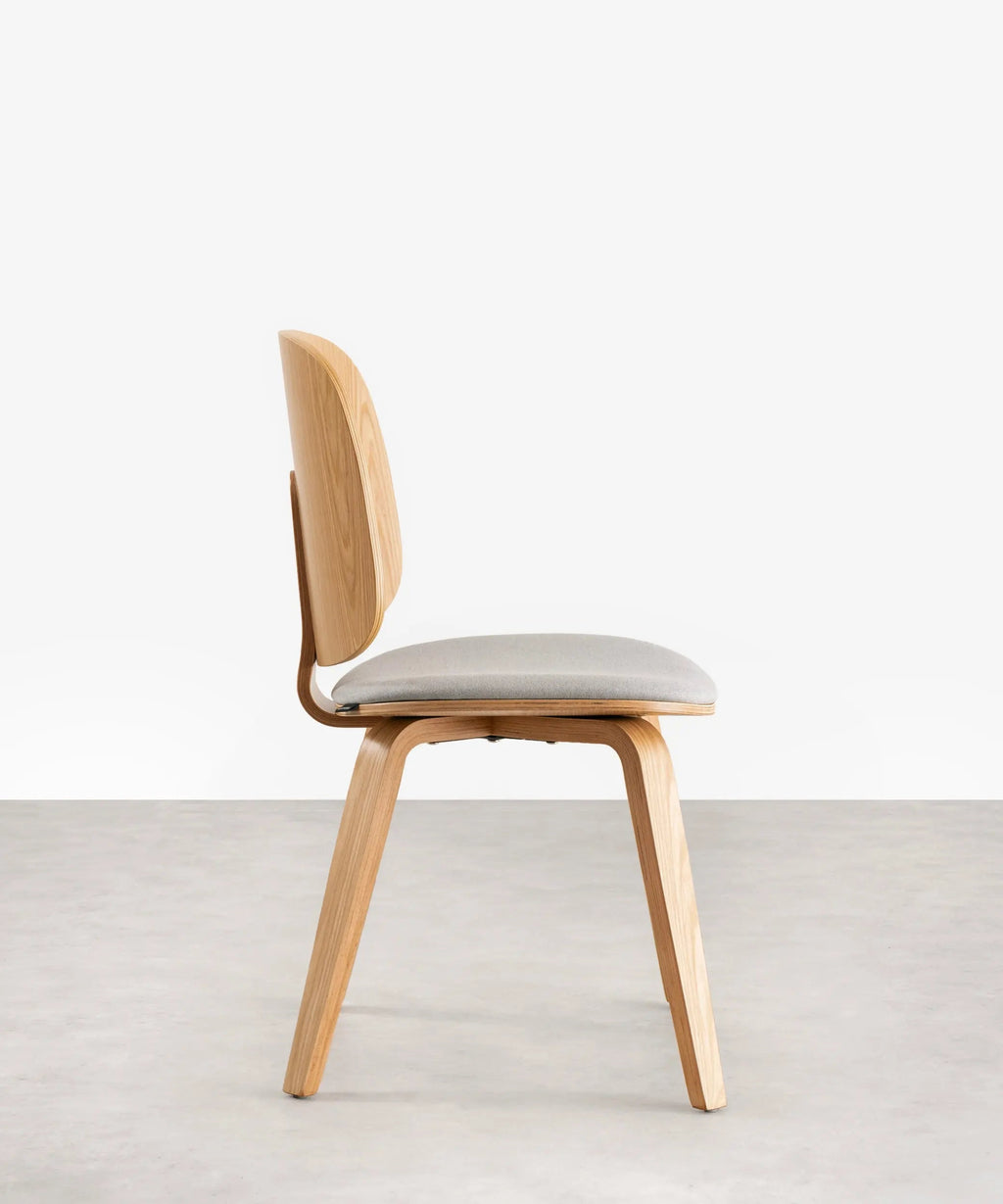 Chaise de salle à manger en bois et similicuir Anouk