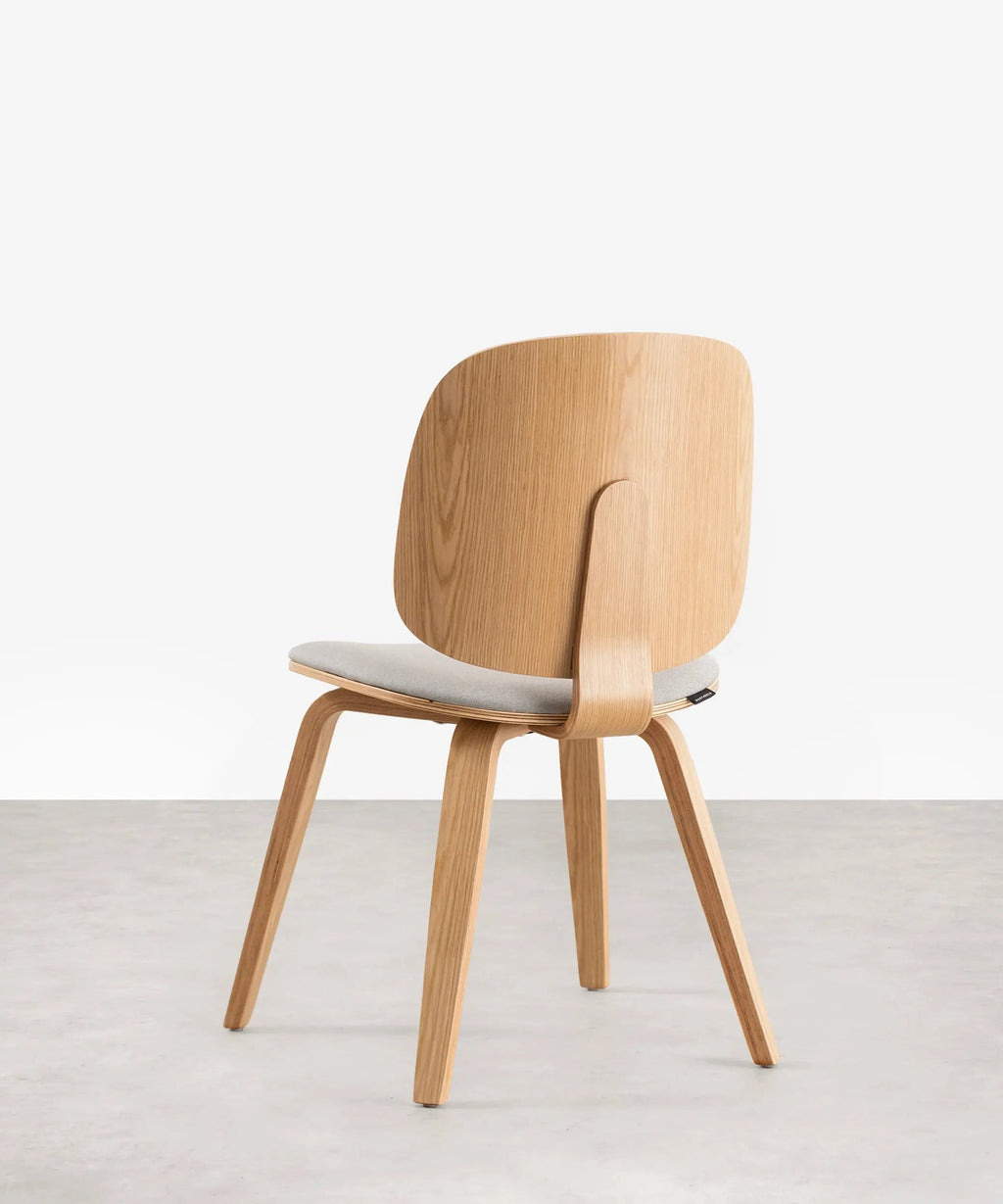 Chaise de salle à manger en bois et similicuir Anouk