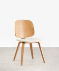 Chaise de salle à manger en bois et similicuir Anouk