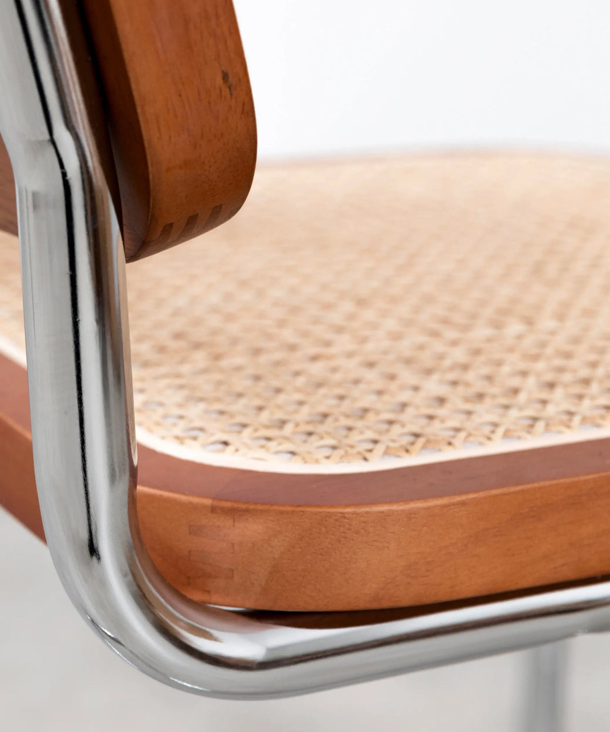 Chaise de salle à manger en bois, rotin et métal Candy New Edition