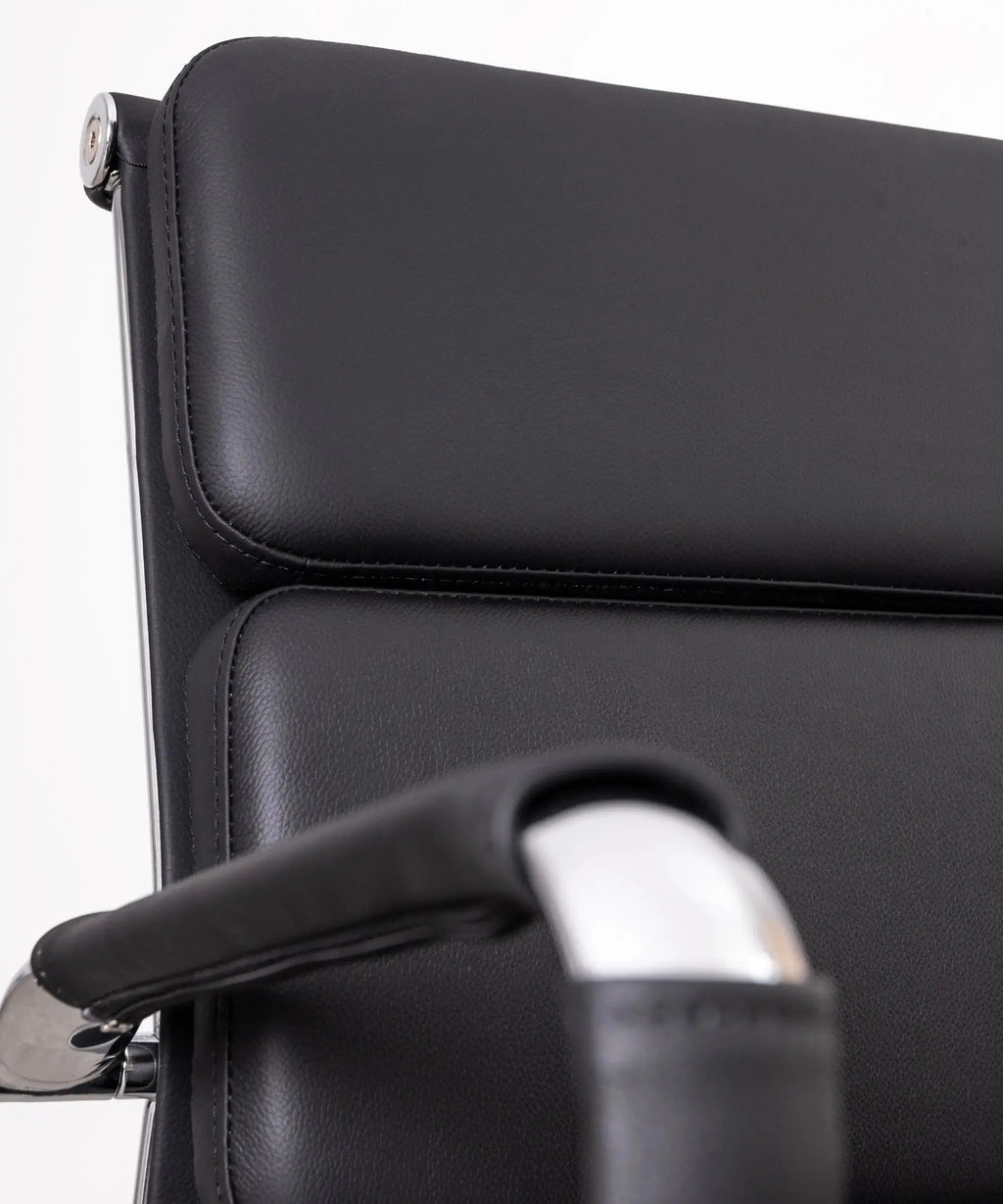 Chaise de bureau en Cuir Italien Low Back Jackson