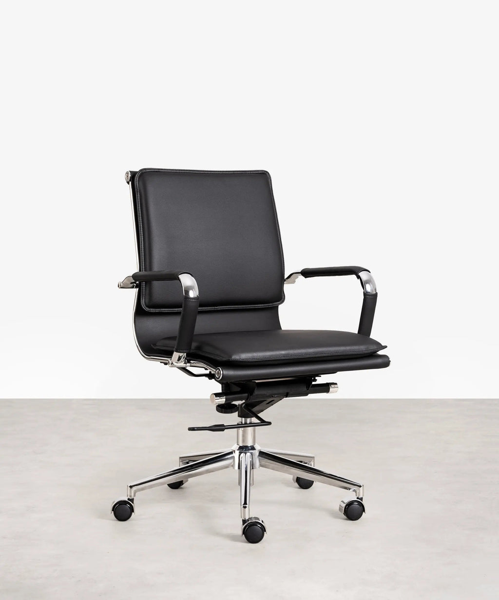 Chaise de Bureau en Similicuir Low Back Dallas