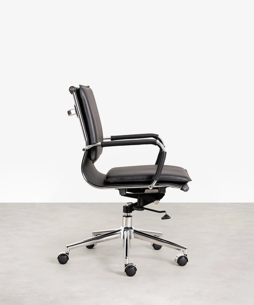 Chaise de Bureau en Similicuir Low Back Dallas