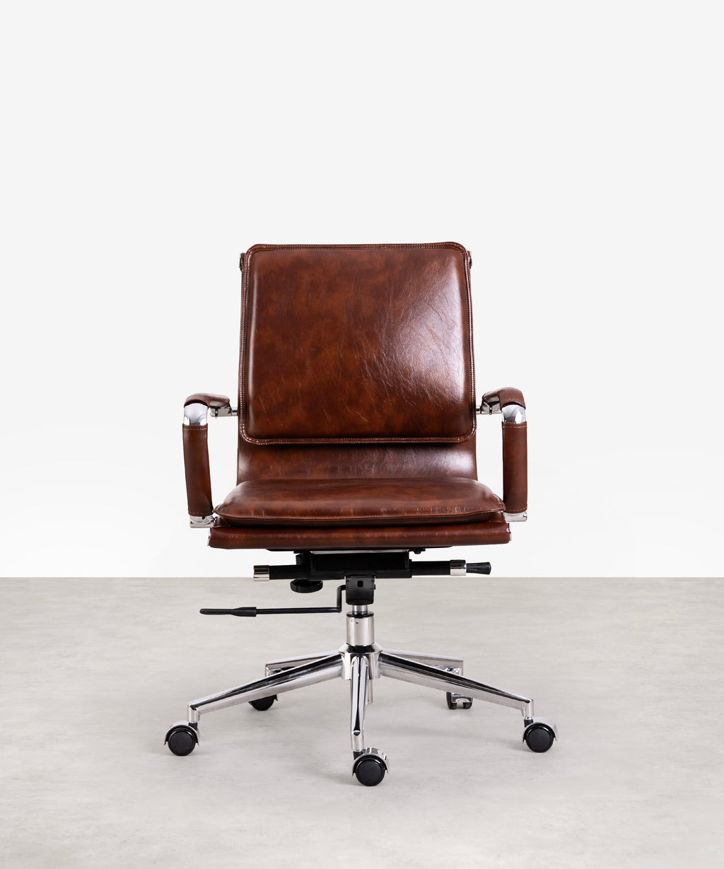 Chaise de Bureau en Similicuir Low Back Dallas