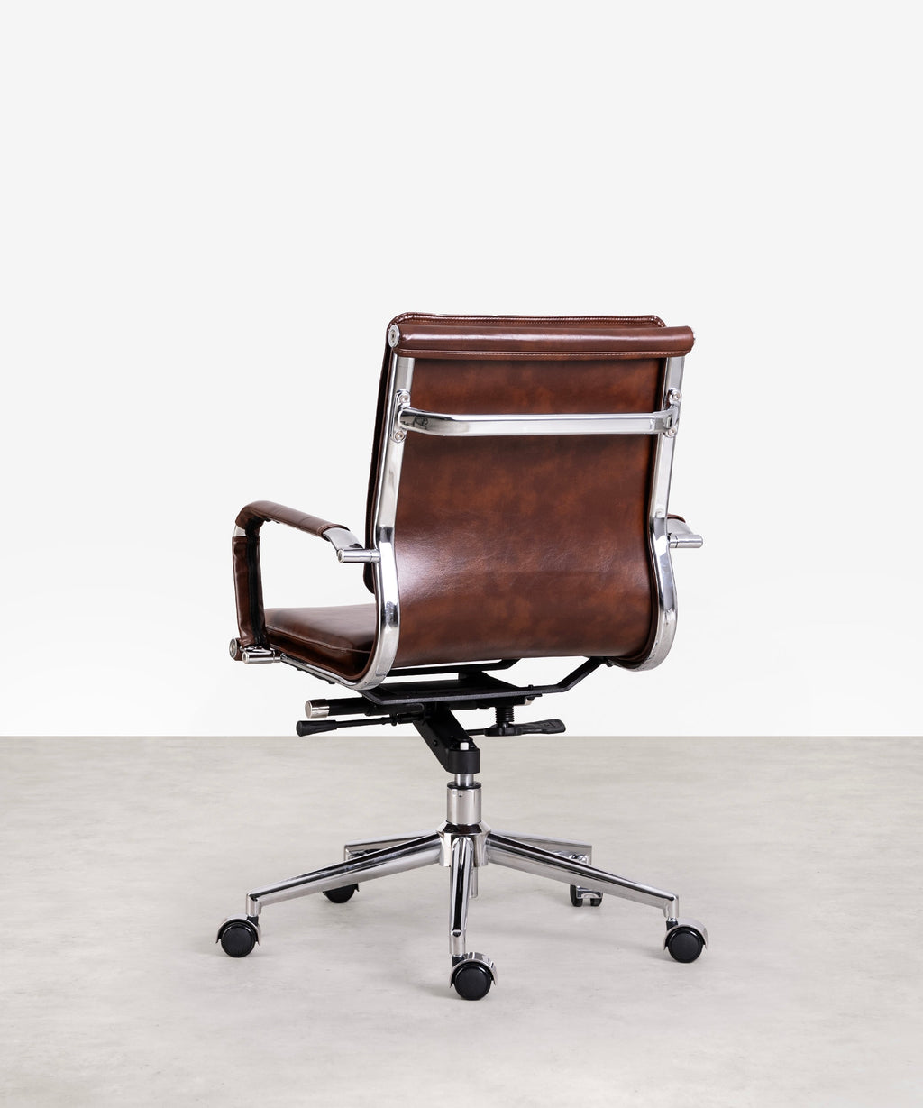 Chaise de Bureau en Similicuir Low Back Dallas