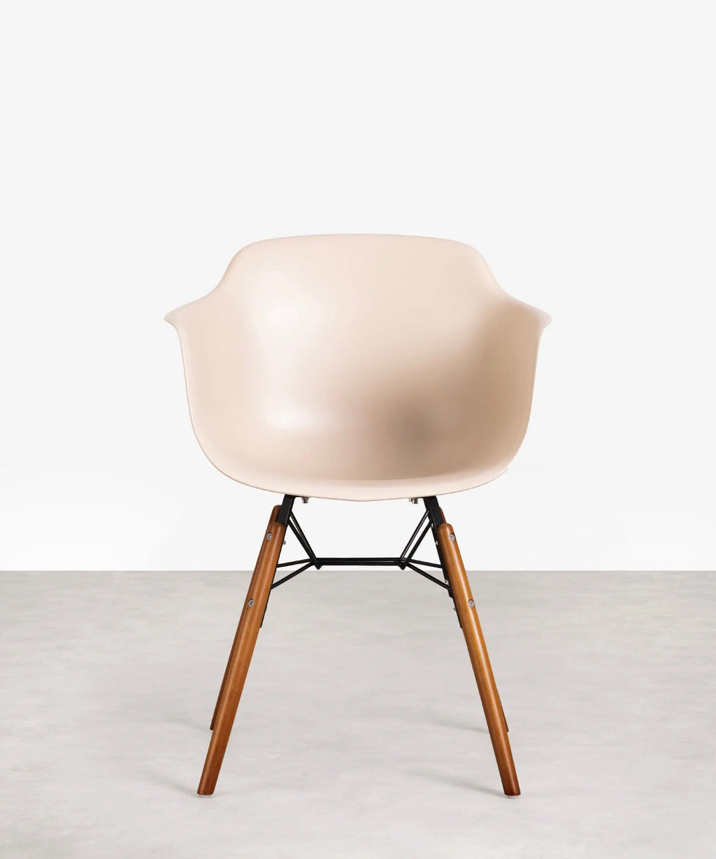 Chaise en Polypropylène et Bois avec Accoudoirs Elon Arms