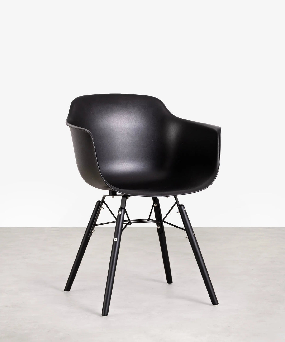 Chaise en Polypropylène et Bois avec Accoudoirs Elon Arms