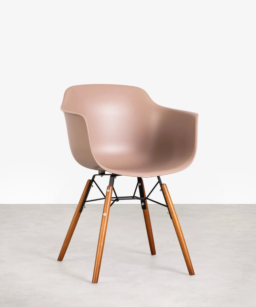 Chaise en Polypropylène et Bois avec Accoudoirs Elon Arms
